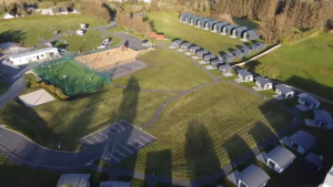 Birdseye view of wild atlantic camp in Donegal